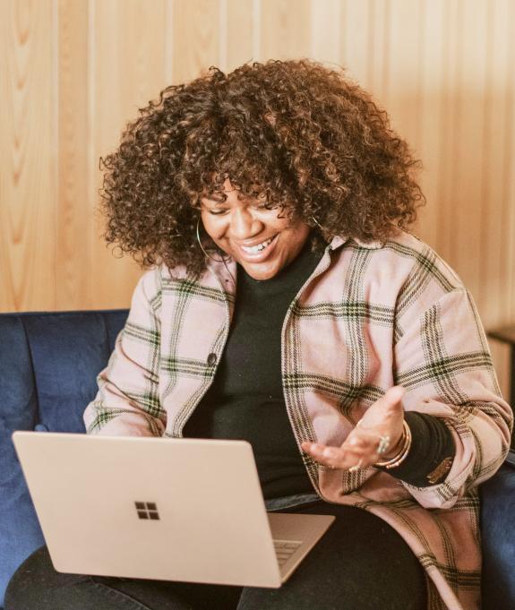 woman on laptop